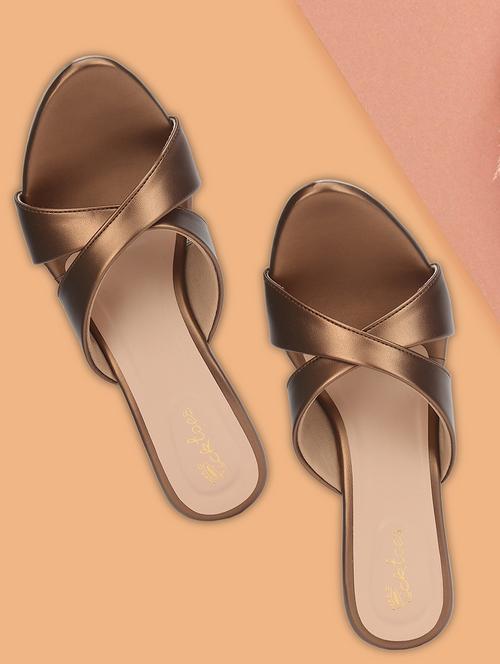 women copper slip on sandal - 21676804 -  Standard Image - 0