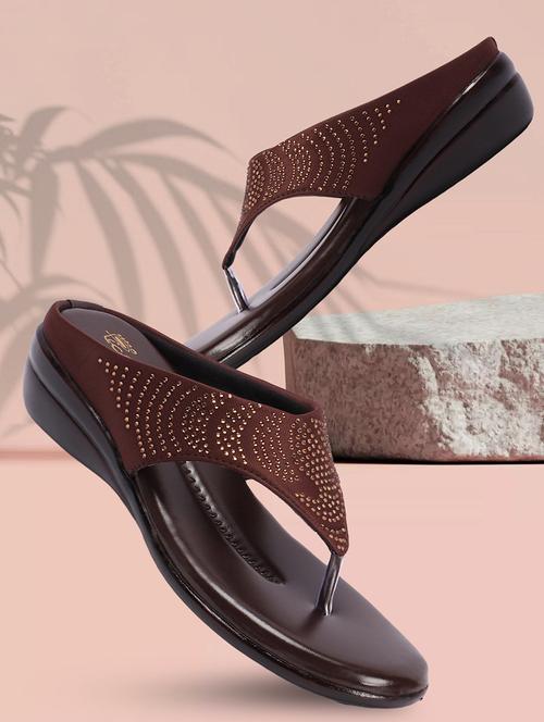 women embelished toe separator wedge - 21676816 - Standard Image - 0