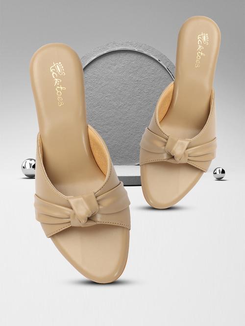 women cream slip on sandal - 21676849 -  Standard Image - 0