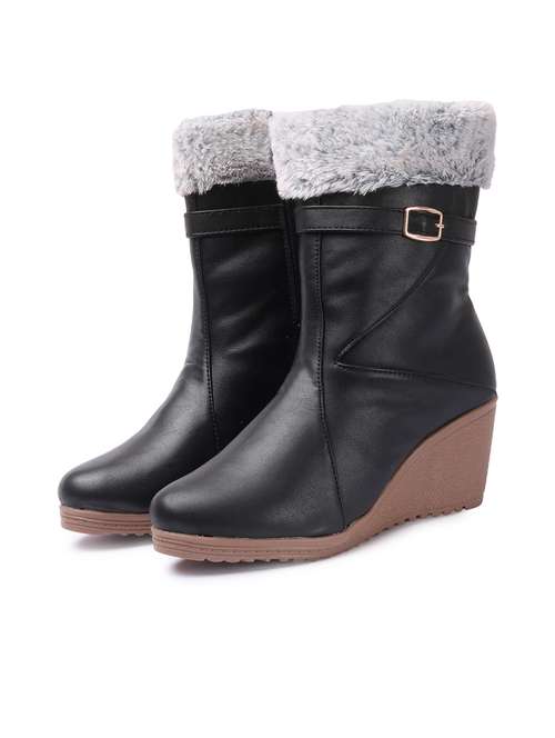 women fur detailed ankle boots - 21676851 -  Standard Image - 0