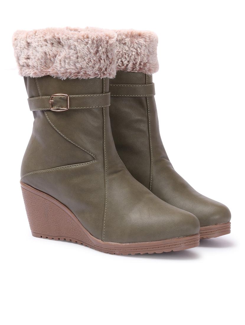 women fur detailed ankle boots - 21676852 - Zoom Image - 0