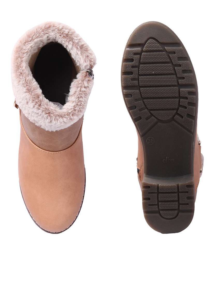 women fur detailed ankle boots - 21676857 -  Standard Image - 2