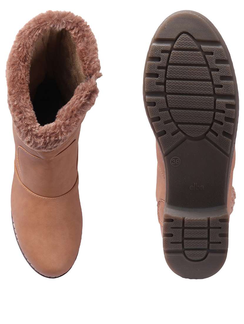 women fur detailed ankle boots - 21676859 -  Standard Image - 2