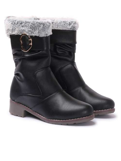 women fur detailed ankle boots - 21676860 -  Standard Image - 0