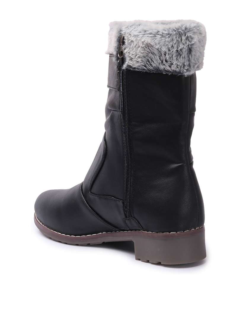 women fur detailed ankle boots - 21676860 -  Standard Image - 2