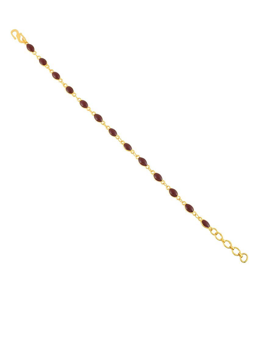 memoir micron gold plated faux ruby latest fashion bracelet for women - 21676937 - Standard Image - 2