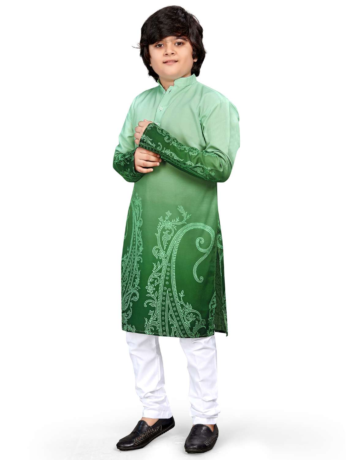boys printed kurta bottom set - 21676950 - Standard Image - 2