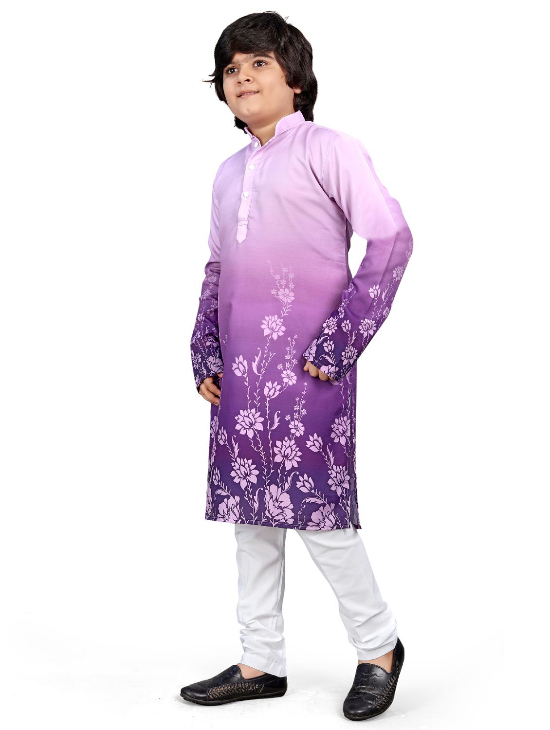 boys printed kurta bottom set - 21676952 - Standard Image - 2