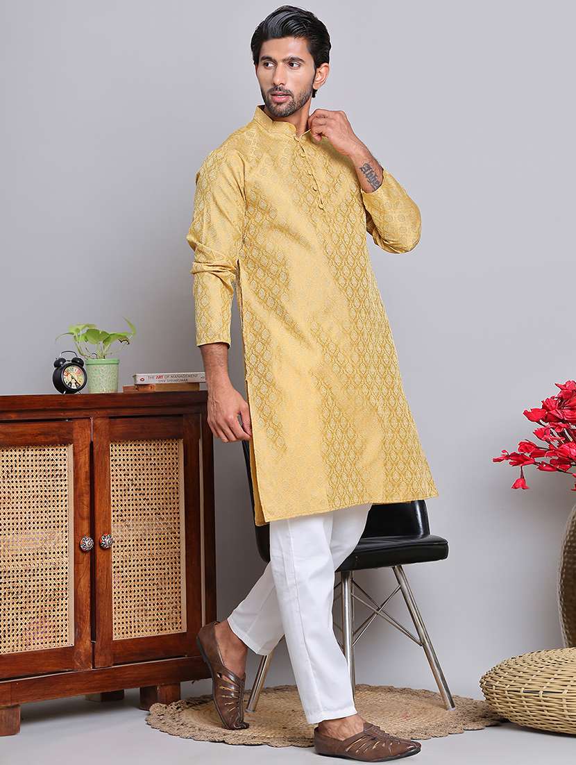 men self design kurta pyjama ethnic wear set - 21676968 -  Standard Image - 2
