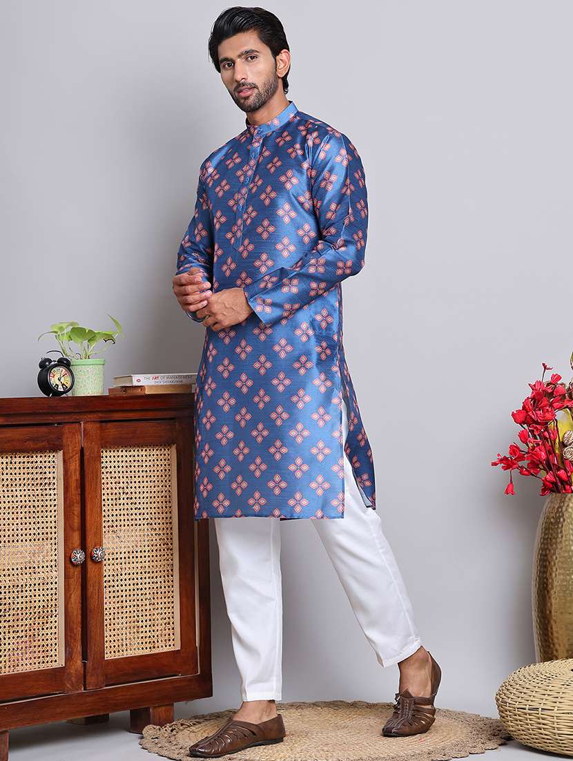 men self design kurta pyjama ethnic wear set - 21676993 -  Standard Image - 2