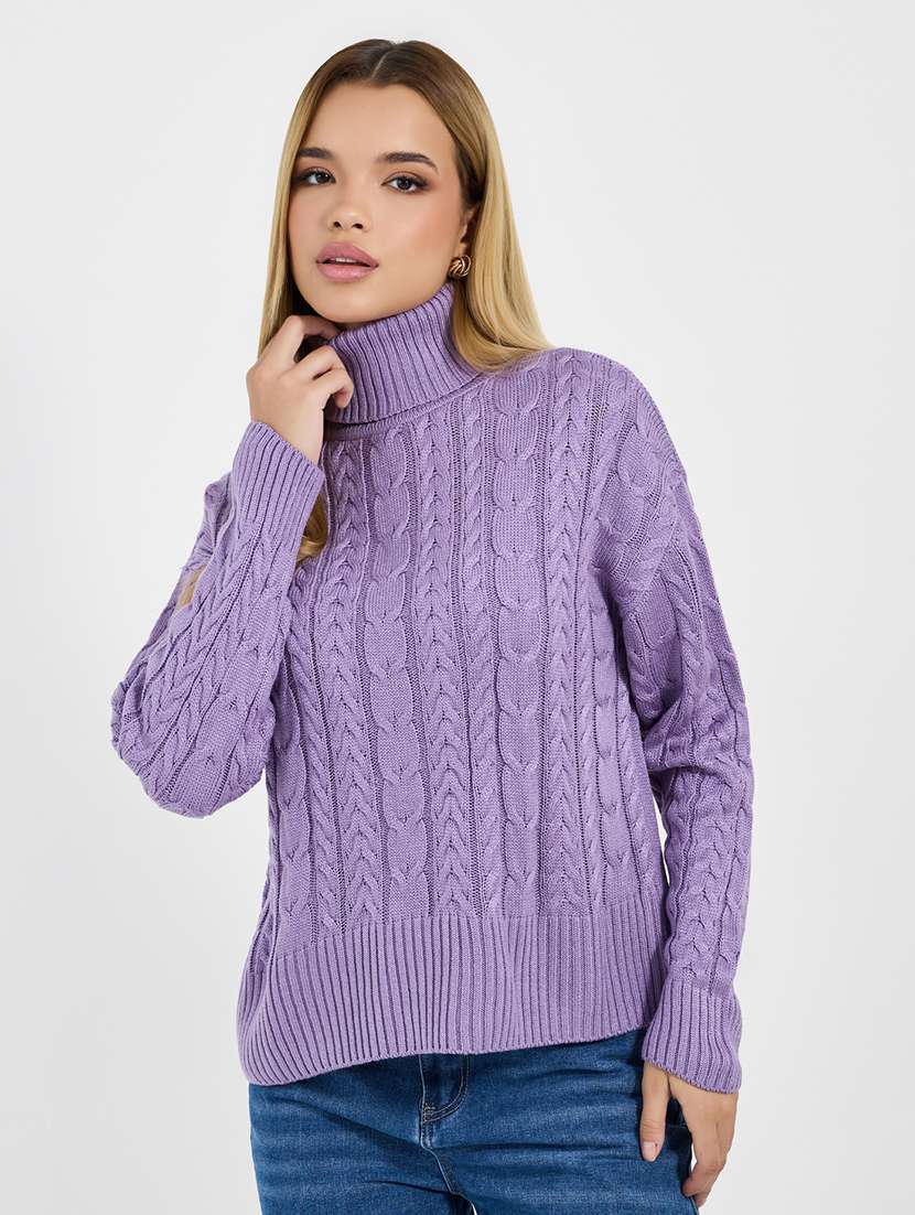 women self designed high neck pullover