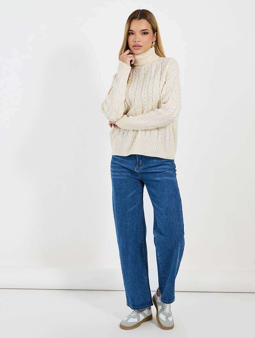 women sellf designed high neck pullover - 21677557 -  Standard Image - 2