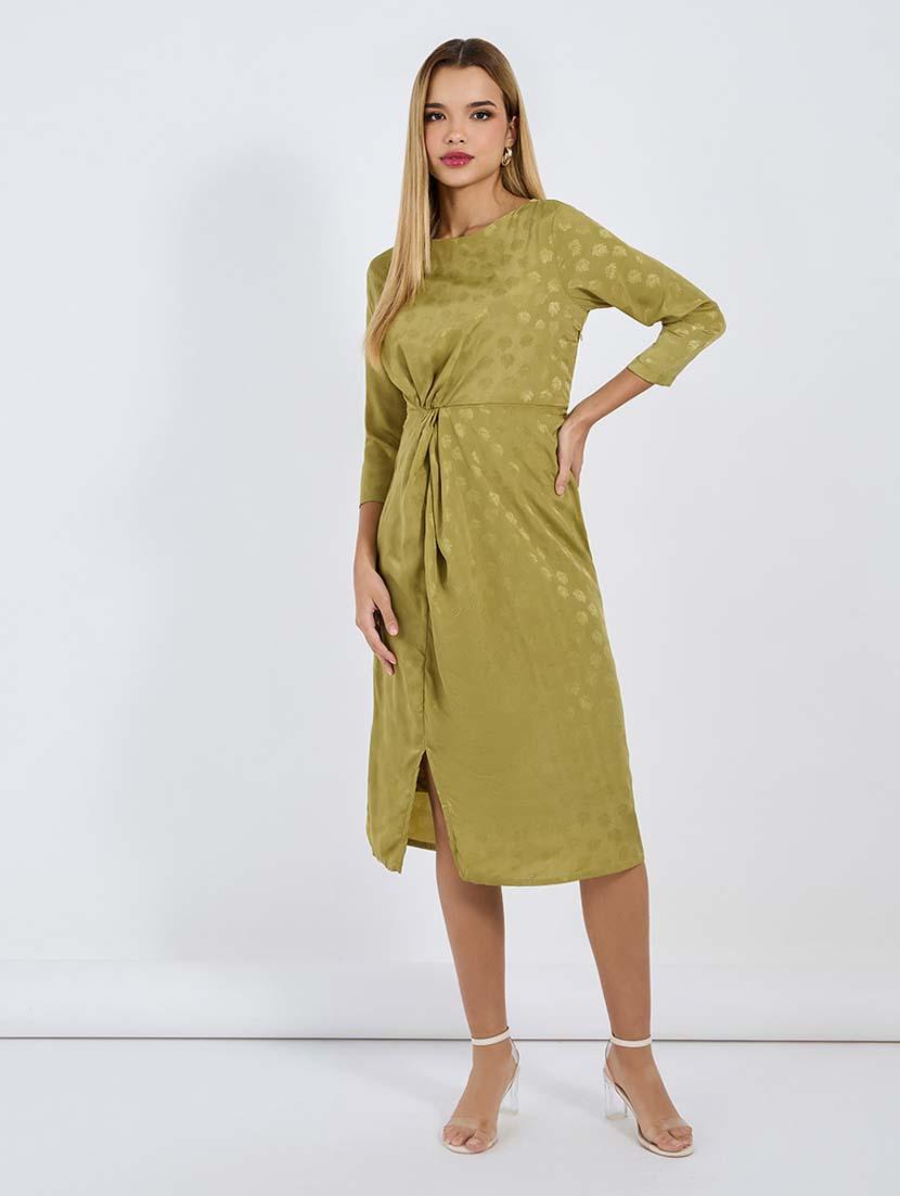 women self designed boat neck sheath dress - 21677561 -  Zoom Image - 0
