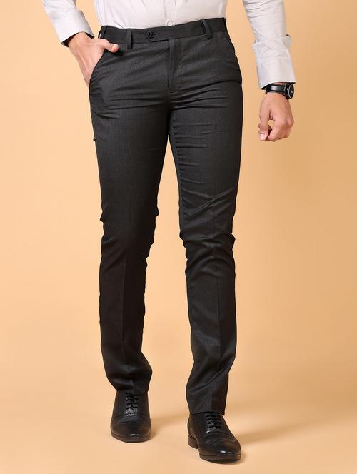 men mid rise ankle length formal trouser - 21677613 -  Standard Image - 0