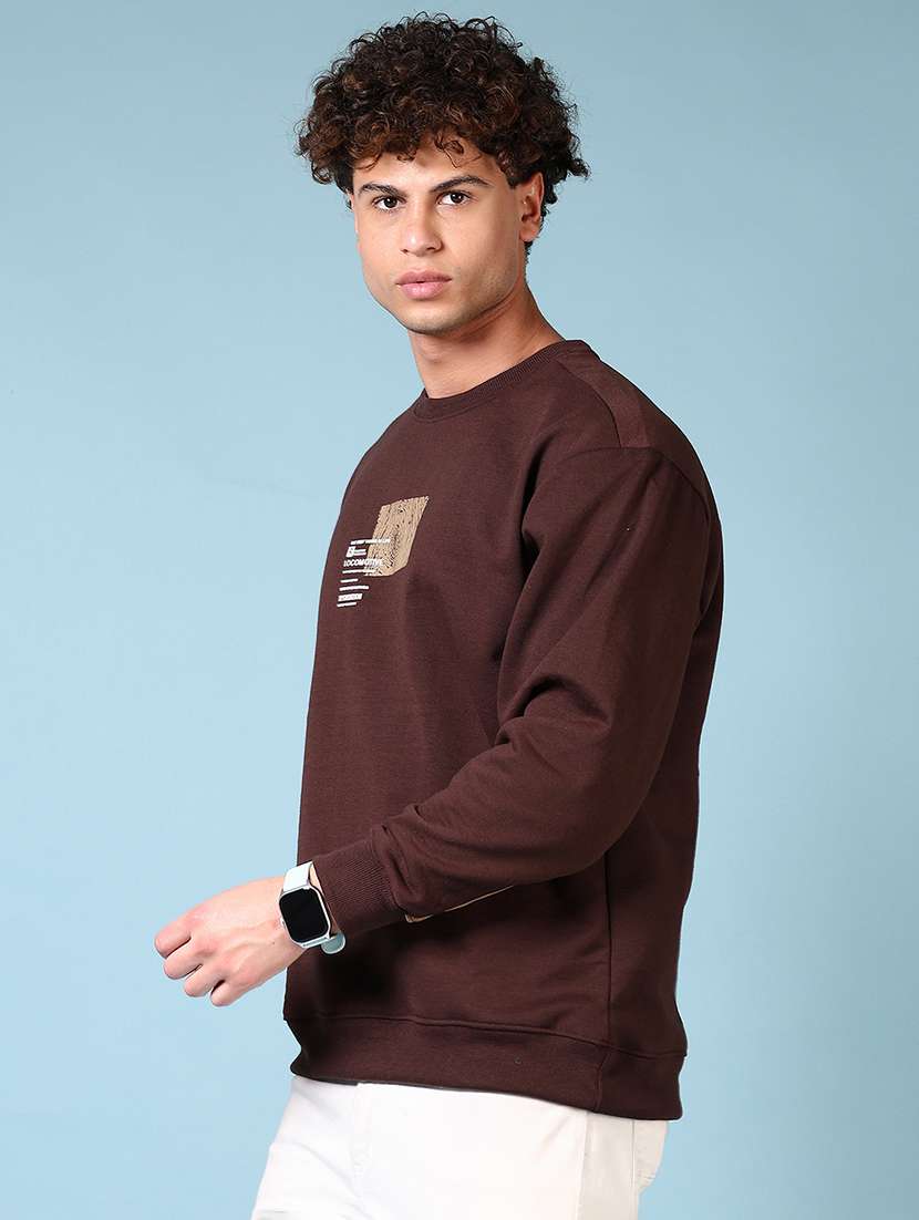 men chest print long sleeve sweatshirt - 21677614 -  Standard Image - 2