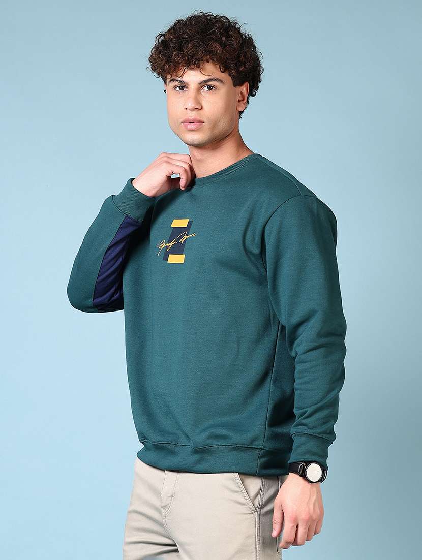 men chest print long sleeve sweatshirt - 21677615 -  Standard Image - 2