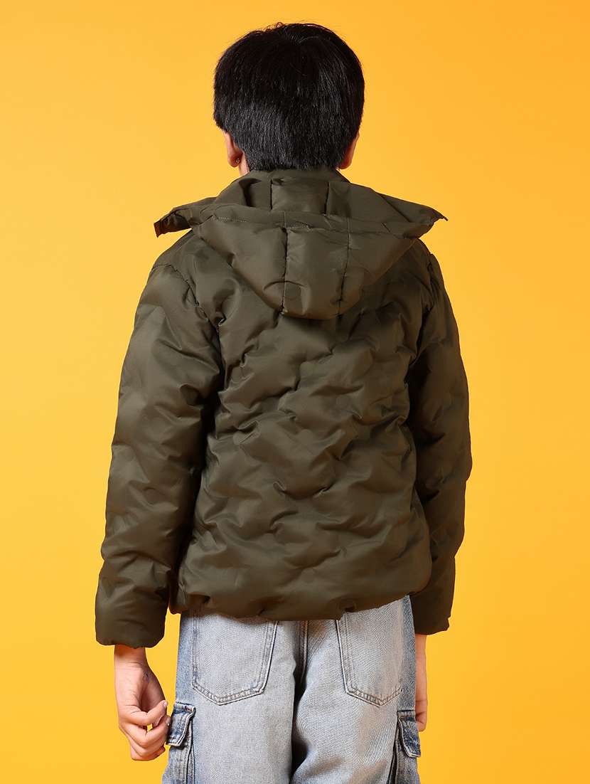 boys long sleeves solid quilted jacket - 21677619 -  Standard Image - 2