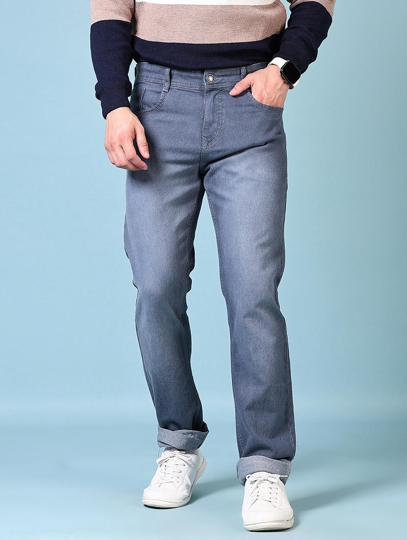 men mid rise washed jeans