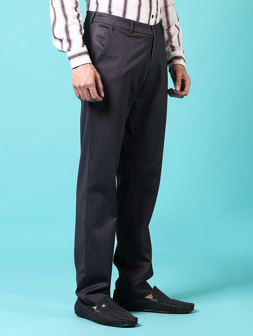 men solid mid rise flat front tailored trouser  - 21677752 -  Standard Image - 2