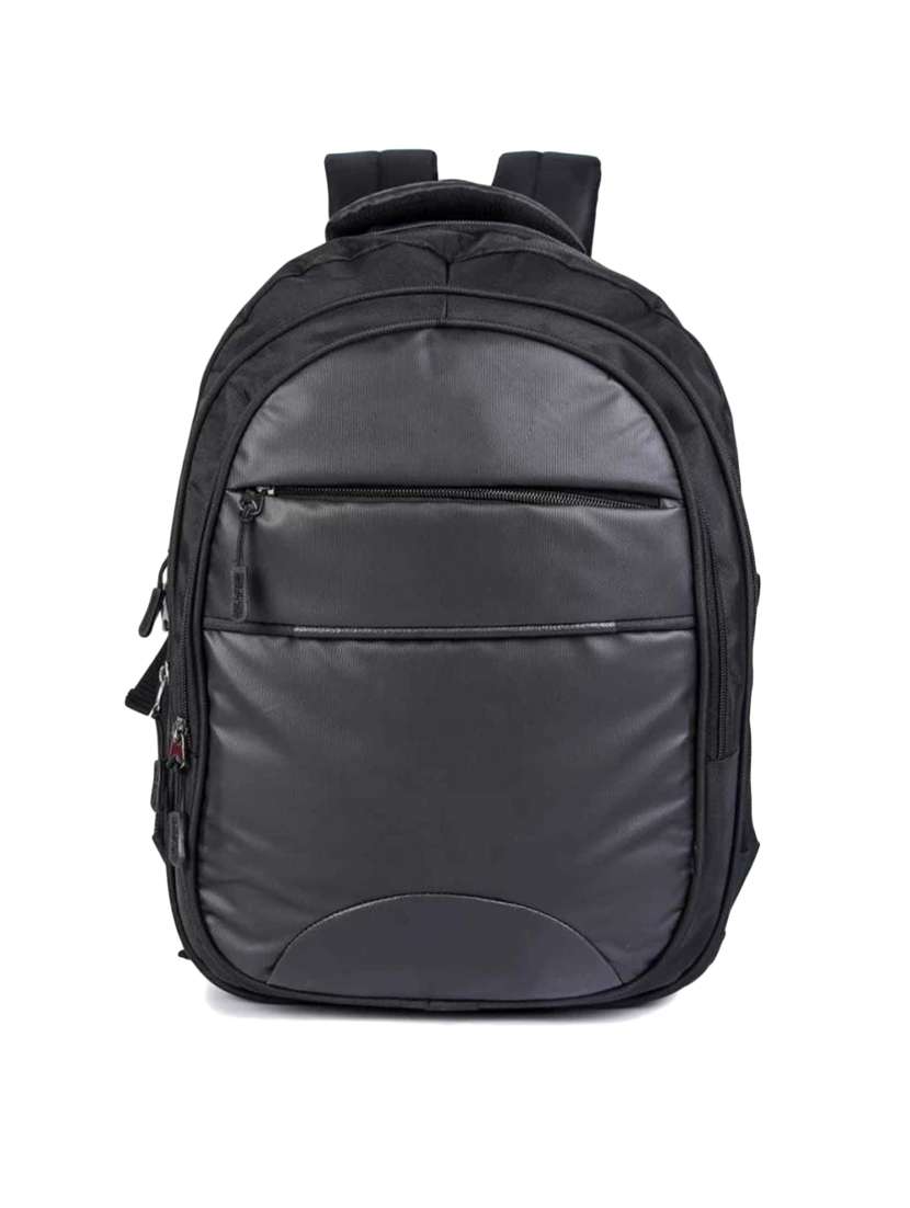 men black solid adjustable strap backpack