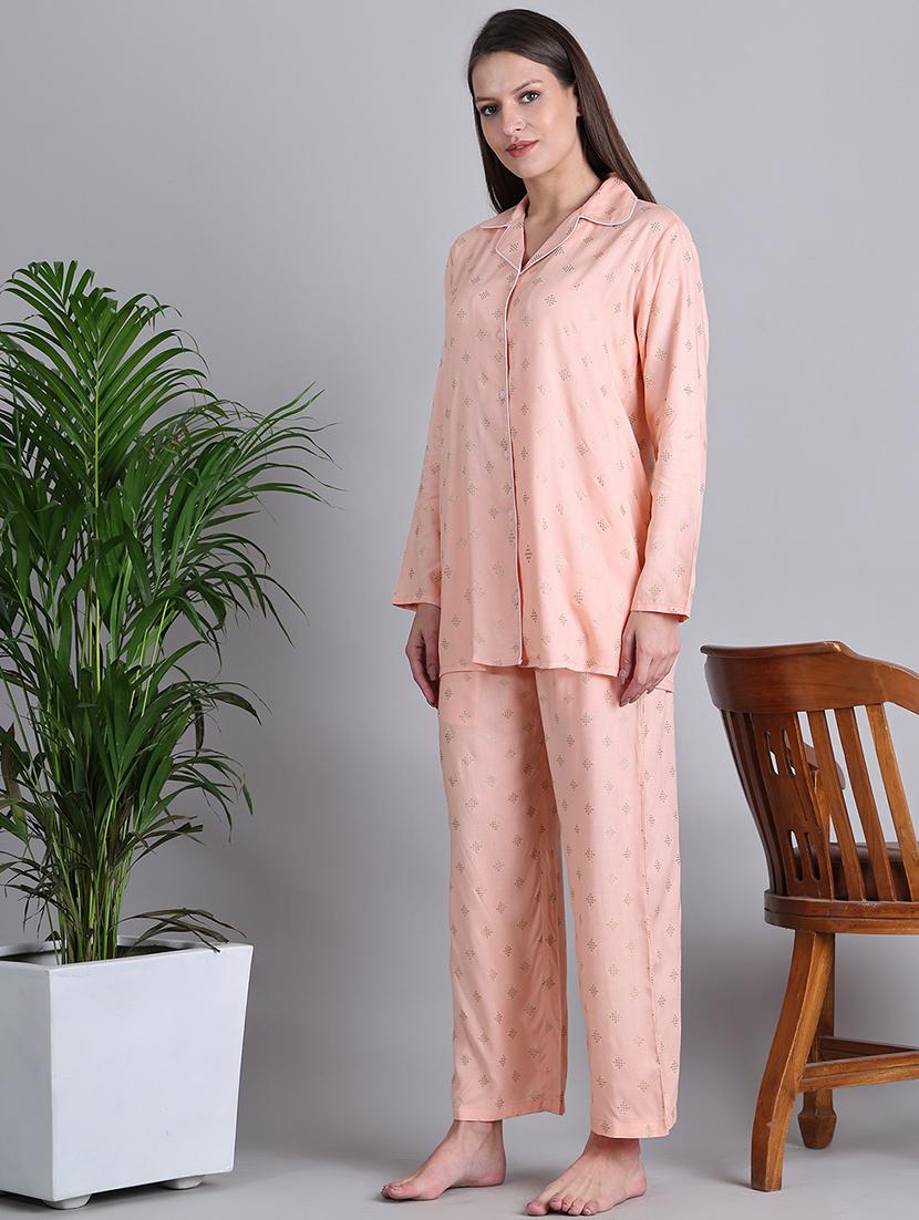 women printed nightwear pyjama set - 21677813 - Standard Image - 2