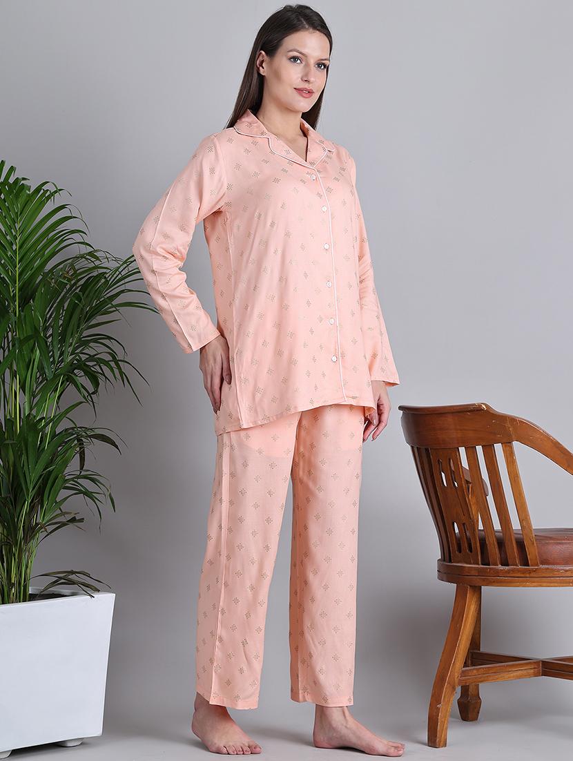 women printed nightwear pyjama set - 21677819 - Standard Image - 2
