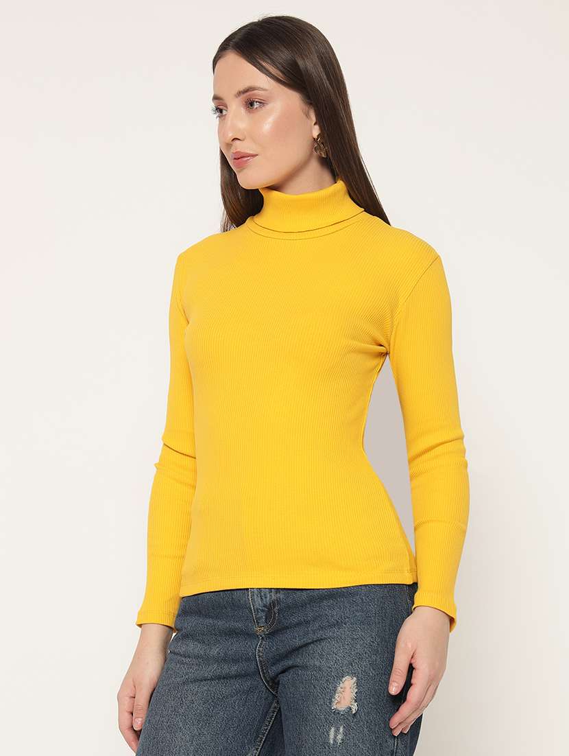 women solid high neck winter wear top - 21677822 -  Standard Image - 2