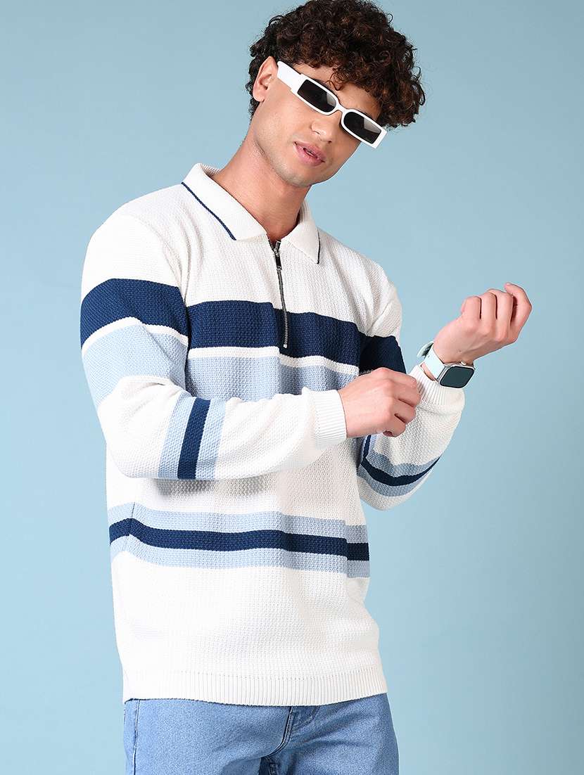 men long sleeves color block pullover - 21677915 -  Standard Image - 2