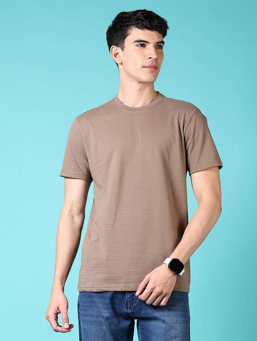 men solid short sleeve t-shirt