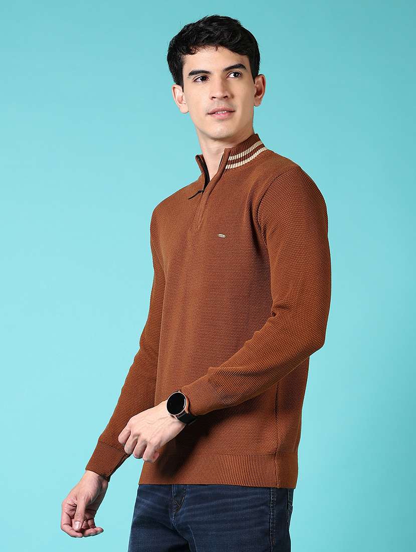men solid long sleeve pullover sweater - 21678106 -  Standard Image - 2