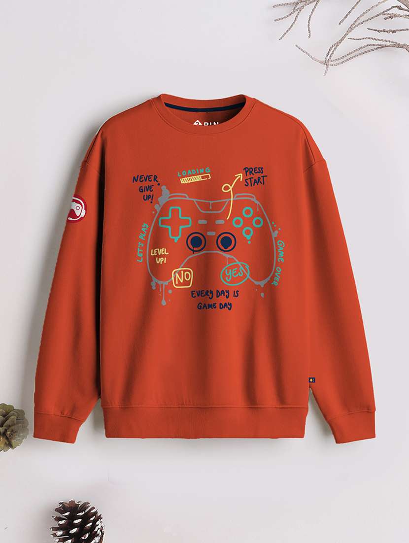 boys pack of 3 printed sweatshirt - 21678204 -  Standard Image - 2