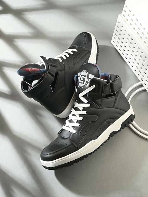 men black lace up sneakers - 21678345 - Standard Image - 0