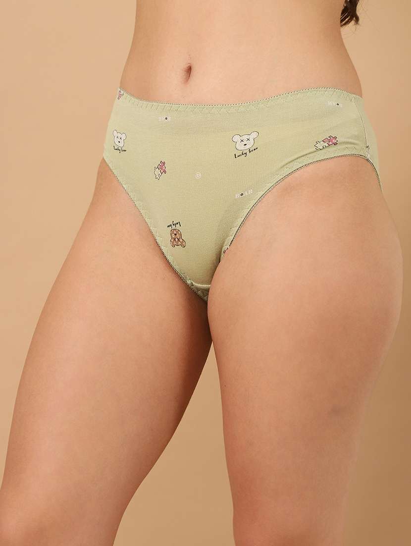 women printed mid rise bikini panty - 21678364 - Standard Image - 2