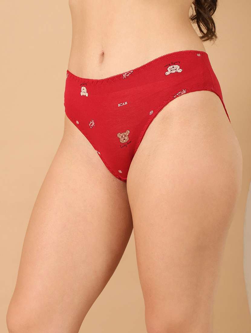 women printed mid rise bikini panty - 21678365 - Standard Image - 2