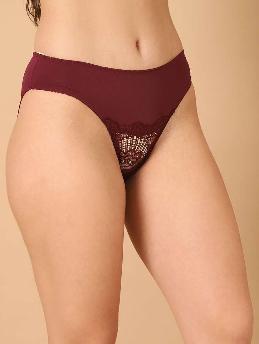 women solid mid rise bikini panty - 21678366 -  Standard Image - 2