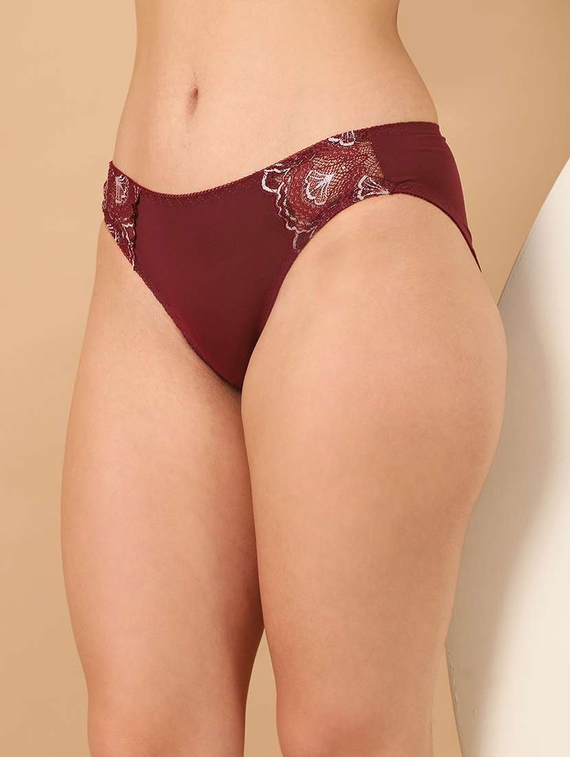 women solid mid rise bikini panty - 21678370 - Standard Image - 2