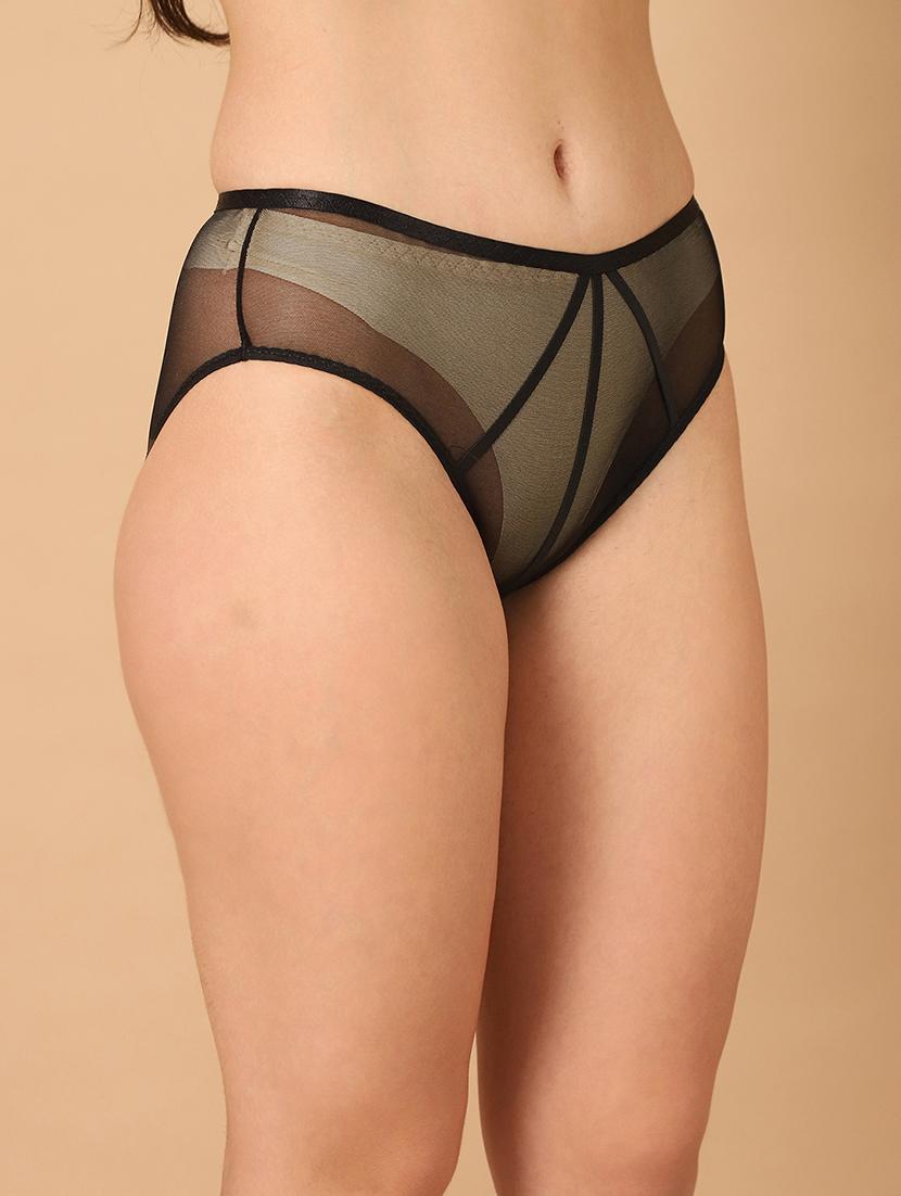women solid sheer mid rise hipster panty - 21678373 - Standard Image - 2