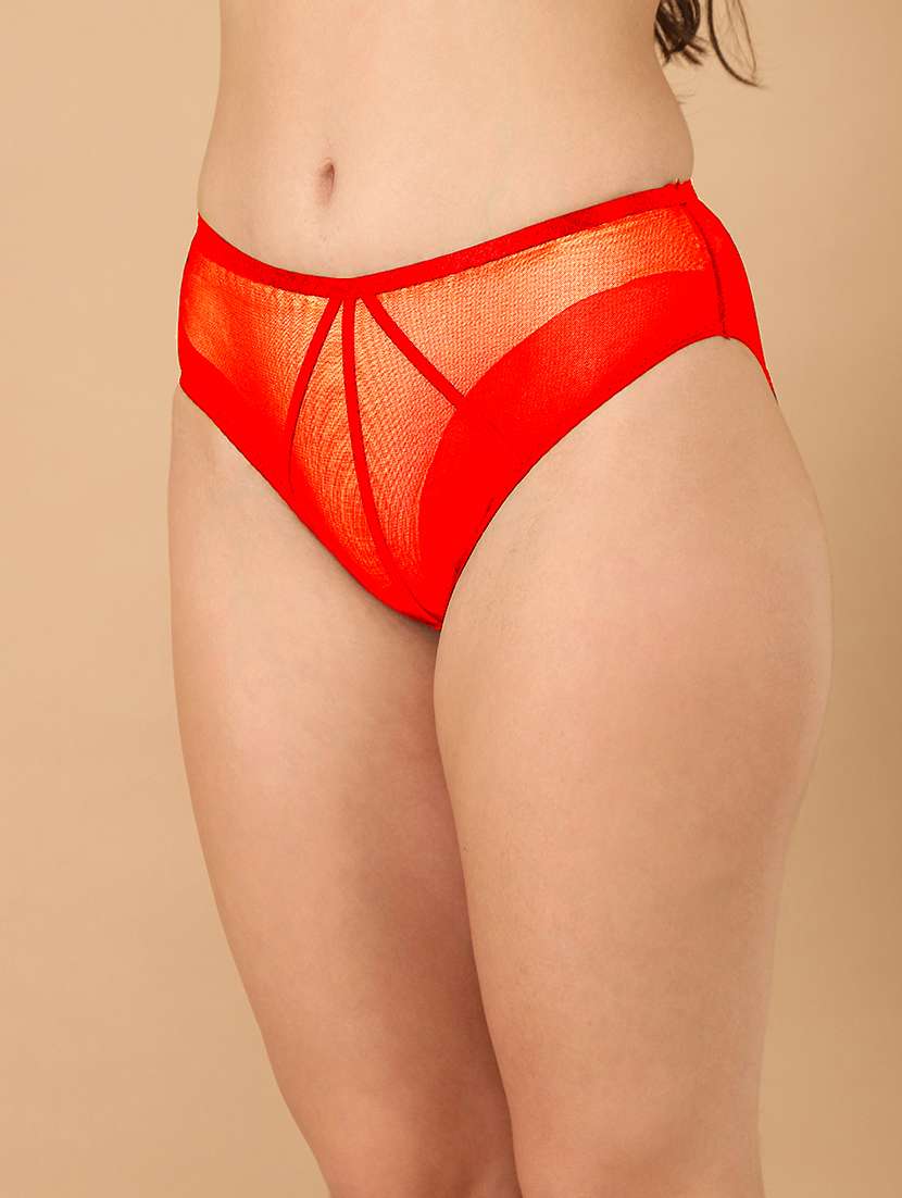 women solid sheer mid rise hipster panty - 21678374 - Standard Image - 2