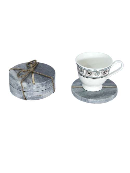 grey marble coaster set of 4 pcs