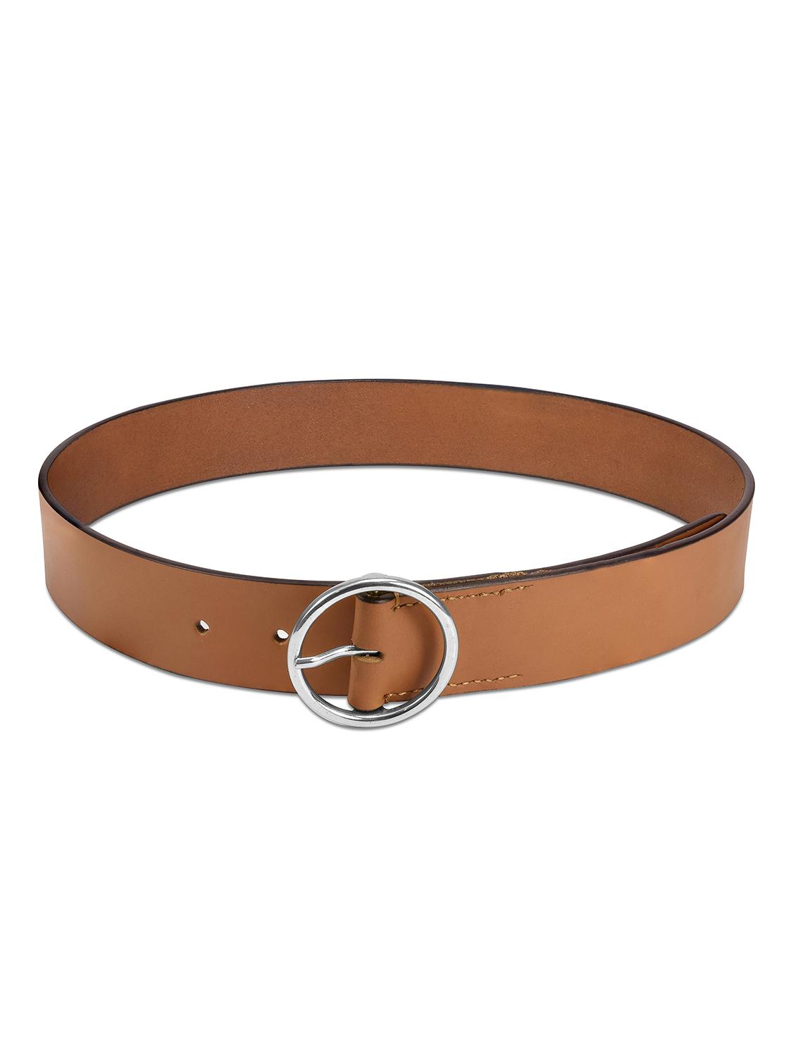wimen tan solid leather belt - 21678606 - Standard Image - 2