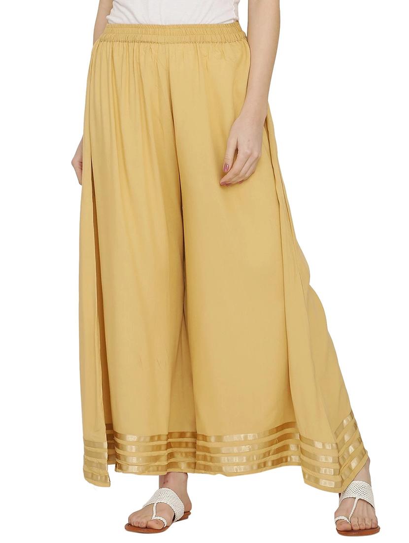 women solid rayon flared palazzo - 21678608 - Zoom Image - 0