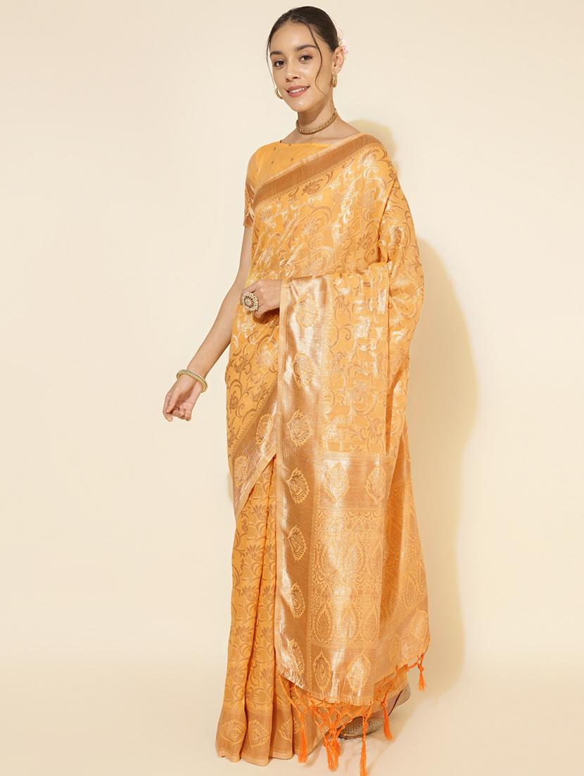 women self design chanderi saree with blouse - 21678623 - Standard Image - 2