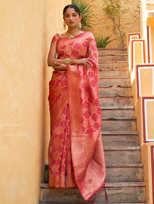 women self design kanjivaram saree with blouse - 21678654 - Standard Image - 0
