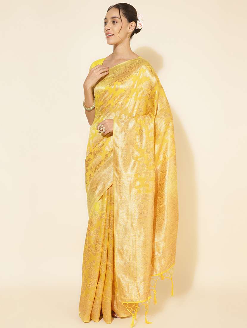 women self design chanderi saree with blouse - 21678662 - Standard Image - 2