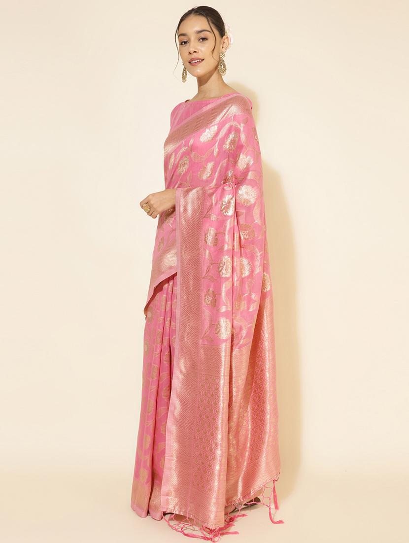 women self design chanderi saree with blouse - 21678672 - Standard Image - 2