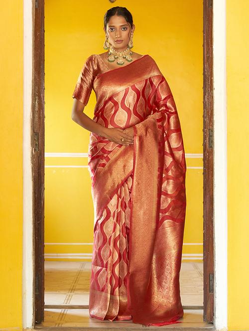 women self design kanjivaram saree with blouse - 21678680 - Standard Image - 0
