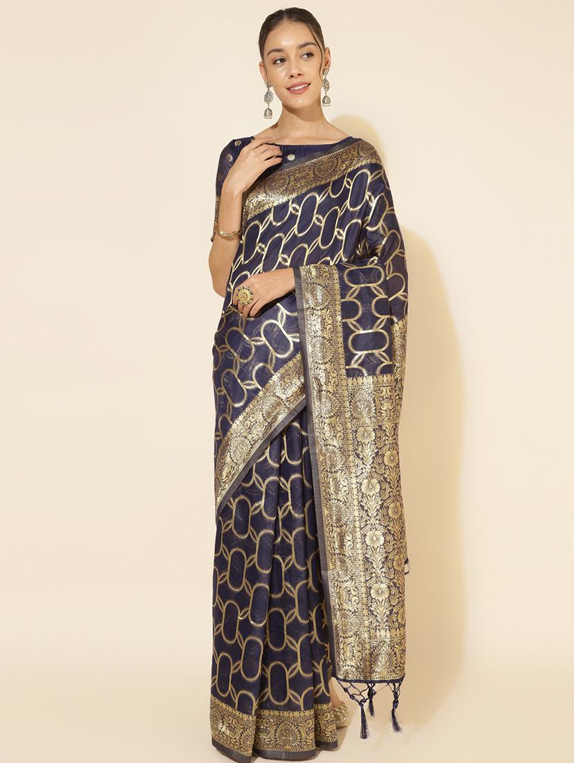 women self design chanderi saree with blouse - 21678683 - Standard Image - 2