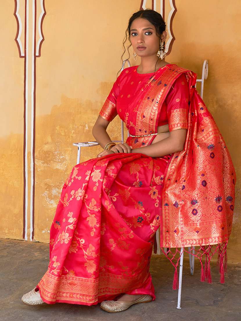 women self design banarasi saree with blouse - 21678707 -  Standard Image - 2