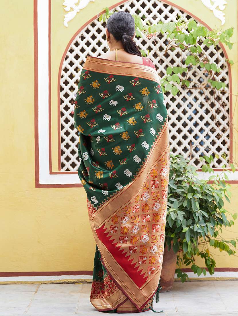 women self design patola saree with blouse - 21678717 - Standard Image - 2