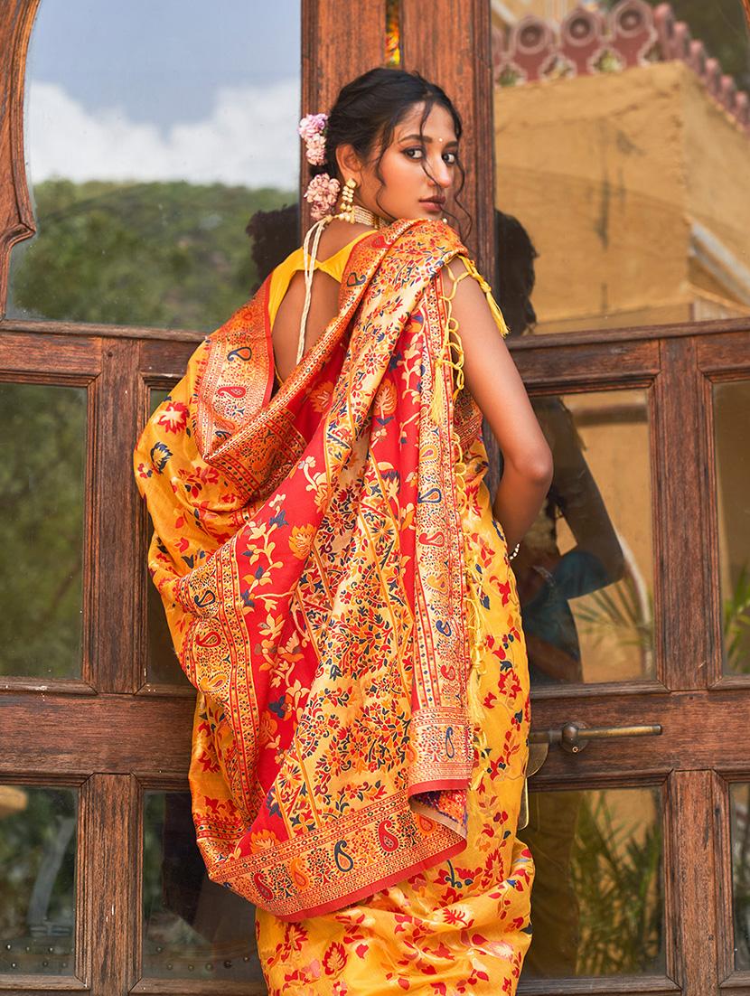women self design chanderi saree with blouse - 21678724 - Standard Image - 2